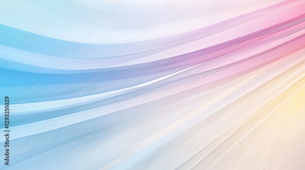 Poster soft pastel abstract background with gentle curves and flowing lines