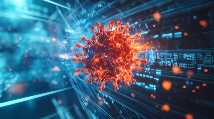 Floating virus in a digital environment