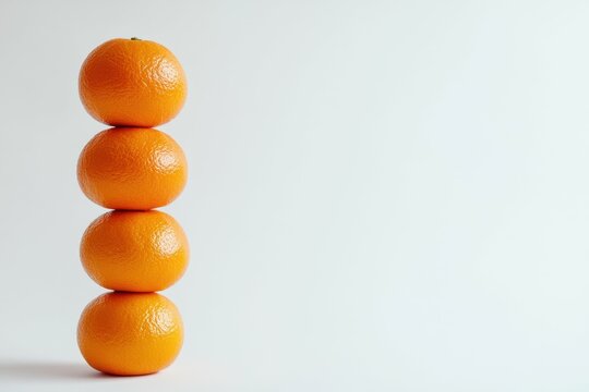 Navel Oranges Stack. Juicy and Sweet Fruit Snack with Colorful Appeal