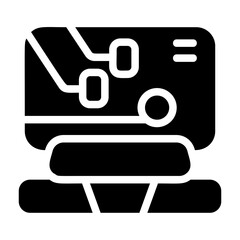 Fototapeta premium Digital Network Solid Icon