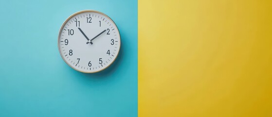 Minimalist workspace with a priority planner, clock, and productivityenhancing elements