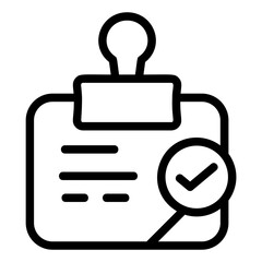 Approved Notes Line Icon