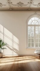Fototapeta premium Sunlit Room Minimalist Interior Design Home Decor