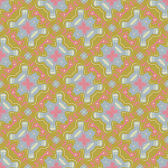 abstract floral or geometric motif. The motif is composed of four rounded, arm-like shapes radiating from a central point, creating a cross-like or star-like form.