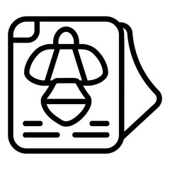Insurance Contract Line Icon
