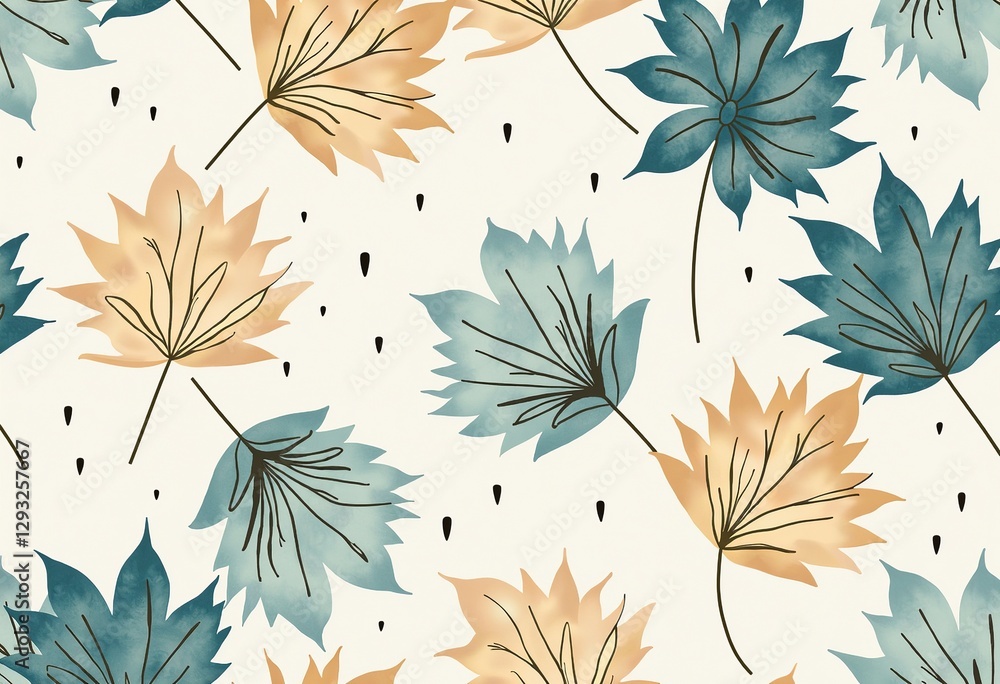 Poster create a soothing visual experience with this seamless geometrical pattern, featuring delicate water