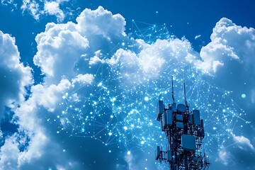 Cellular Tower Network Sky Connection