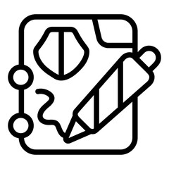 Shield Contract Line Icon