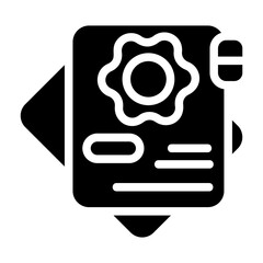 Work Contract Solid Icon