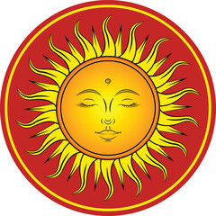 Sinhala and Tamil New year design. Sinhala Avurudu Vector design. Avurudu Sun Vector. EPS10