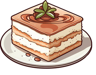 Tiramisu illustrations