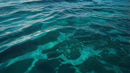 Abstract teal background. Blurred turquoise water backdrop.
