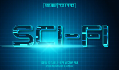 sci-fi editable text effect © Riskidesign