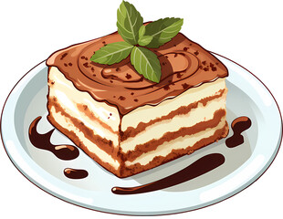 Tiramisu illustrations