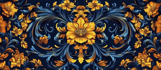 Baroque Floral Design Pattern