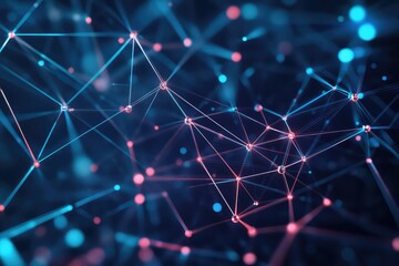 A modern abstract design of big data architecture, with seamless connections between nodes and data transfer pathways.