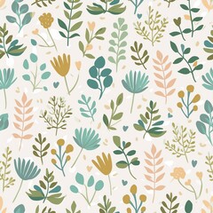 Spring floral wallpaper pattern