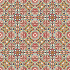 Nyonya Tiles Pastel Color Geometric Seamless Pattern