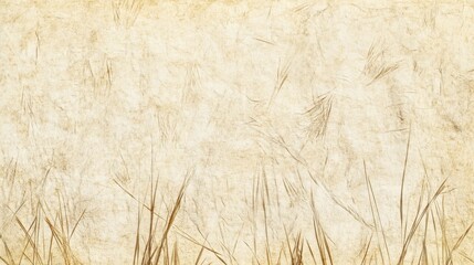 Fototapeta premium Vintage Aged Paper with Intricate Grass Design