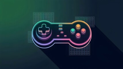 Modern gaming joystick icon with digital scoreboards &ndash; Perfect for e-sports branding, gaming industry reports, or competitive gaming promotions.