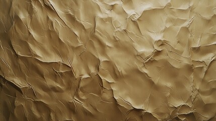 Obraz premium Crumpled Warm Beige Paper Texture Background for Design Projects