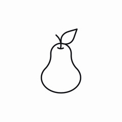 fresh pear fruit icon vector sign