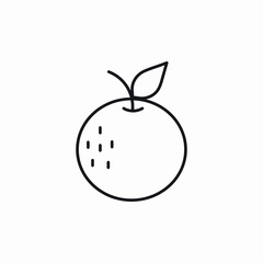 fresh apple fruit icon vector sign