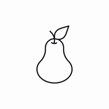 recommend clip art: fresh pear fruit icon vector sign