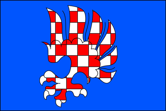 flag of Namest na Hane market town, Olomouc District, Czech Republic, Flag background. Vector illustration
