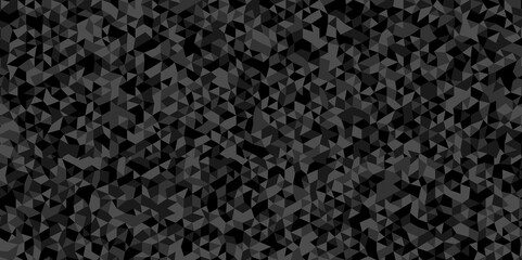 Vector black and gray overlapping polygon square texture. Seamless geometric pattern triangle shapes low polygon backdrop background. Abstract line poly background.	