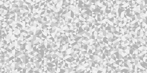Vector white and gray overlapping polygon square texture. Seamless geometric pattern triangle shapes low polygon backdrop background. Abstract line poly background.	