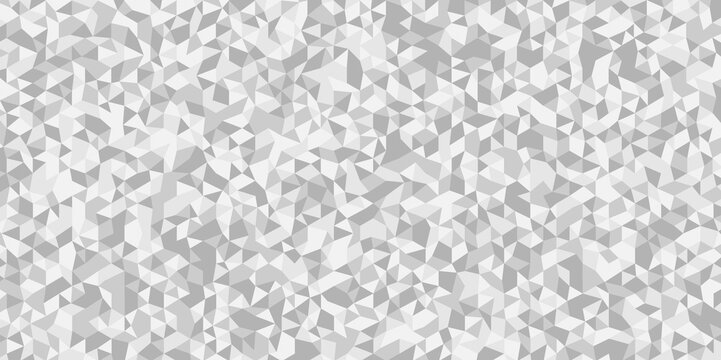 Vector white and gray overlapping polygon square texture. Seamless geometric pattern triangle shapes low polygon backdrop background. Abstract line poly background.	