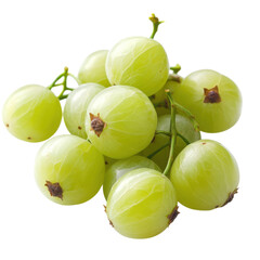 Indian Gooseberries Amla Harvest on transparent background.