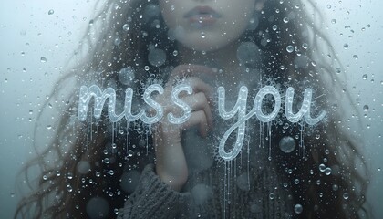 miss you design lettering text