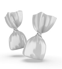 Promotional candy pack for blank  mockup and branding 3d illustration.