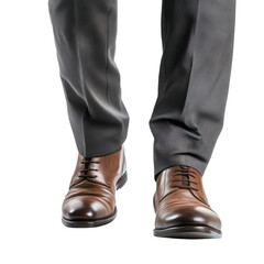 Businessman Walking on White on transparent background.