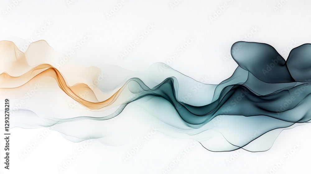 Aufkleber colorful abstract wave pattern with fluid shapes and soft tones
