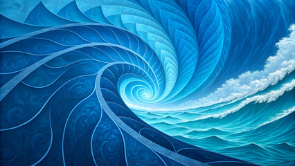 A stunning 3D abstract blue wallpaper.