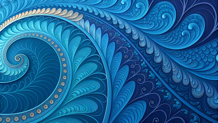 A stunning 3D abstract blue wallpaper.