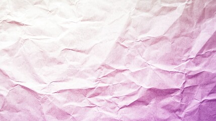 Fototapeta premium Crumpled Paper Texture with Soft Pink Gradient Background