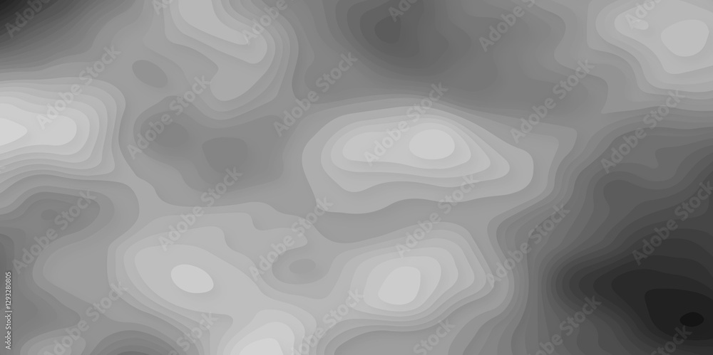Poster abstract gradient paper cut background with lines. background of the topographic map. white wave pap