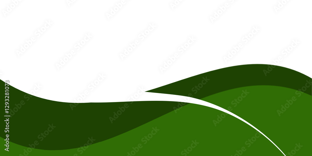 Poster modern green banner background. graphic design banner pattern background template with dynamic wave 
