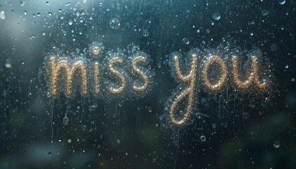 miss you design lettering text