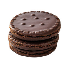 Delicious Chocolate Biscuit on transparent background.