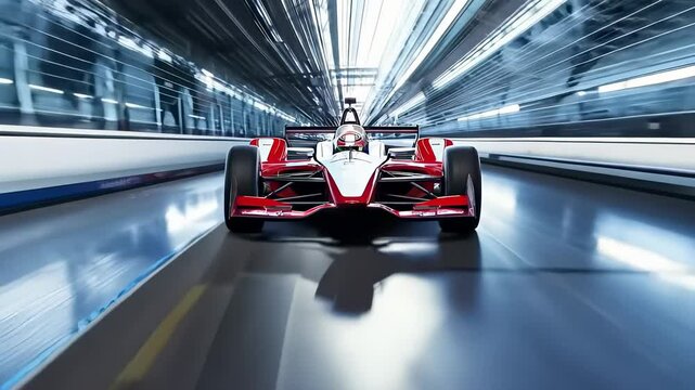 Sleek Dark Formula 1 Car on Black Background