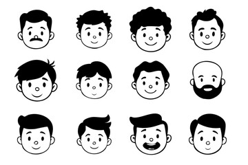 Cute Boy Face Doodle