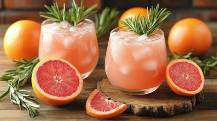 Refreshing Grapefruit Rosemary Summer Cocktail