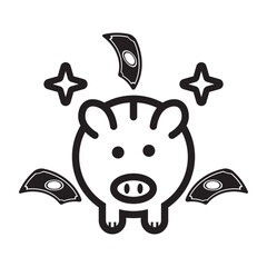 Money Piggy Bank Icon