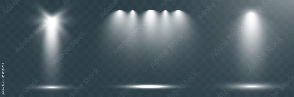 Aufkleber empty spotlight stage with dark gradient background and bright beams of light illuminating the cente