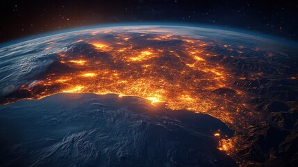 Earth's Night Lights - US Cities